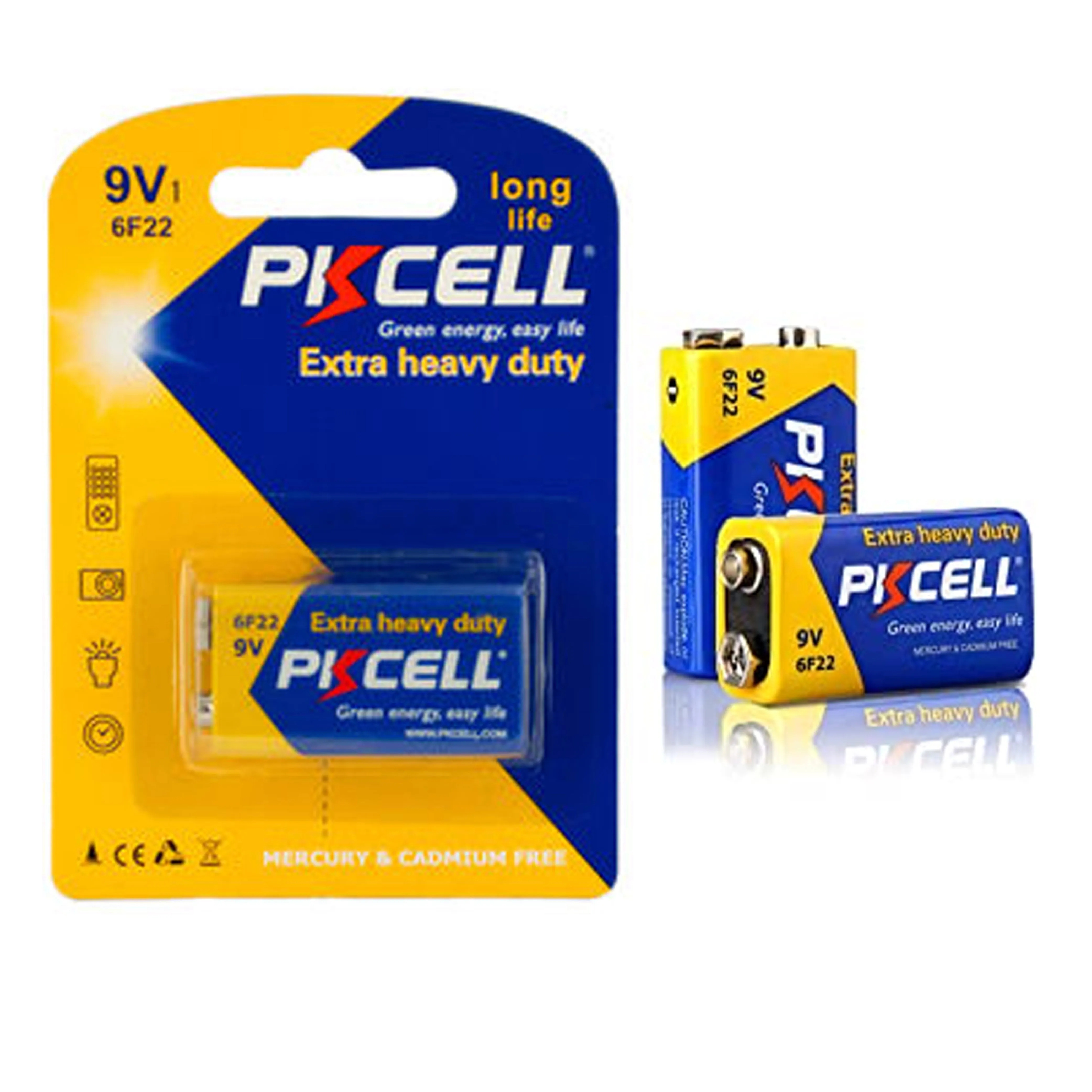 12 Pack Long Life 9V Batteries 9 Volt Super Heavy Duty Battery 6F22 Home Office
