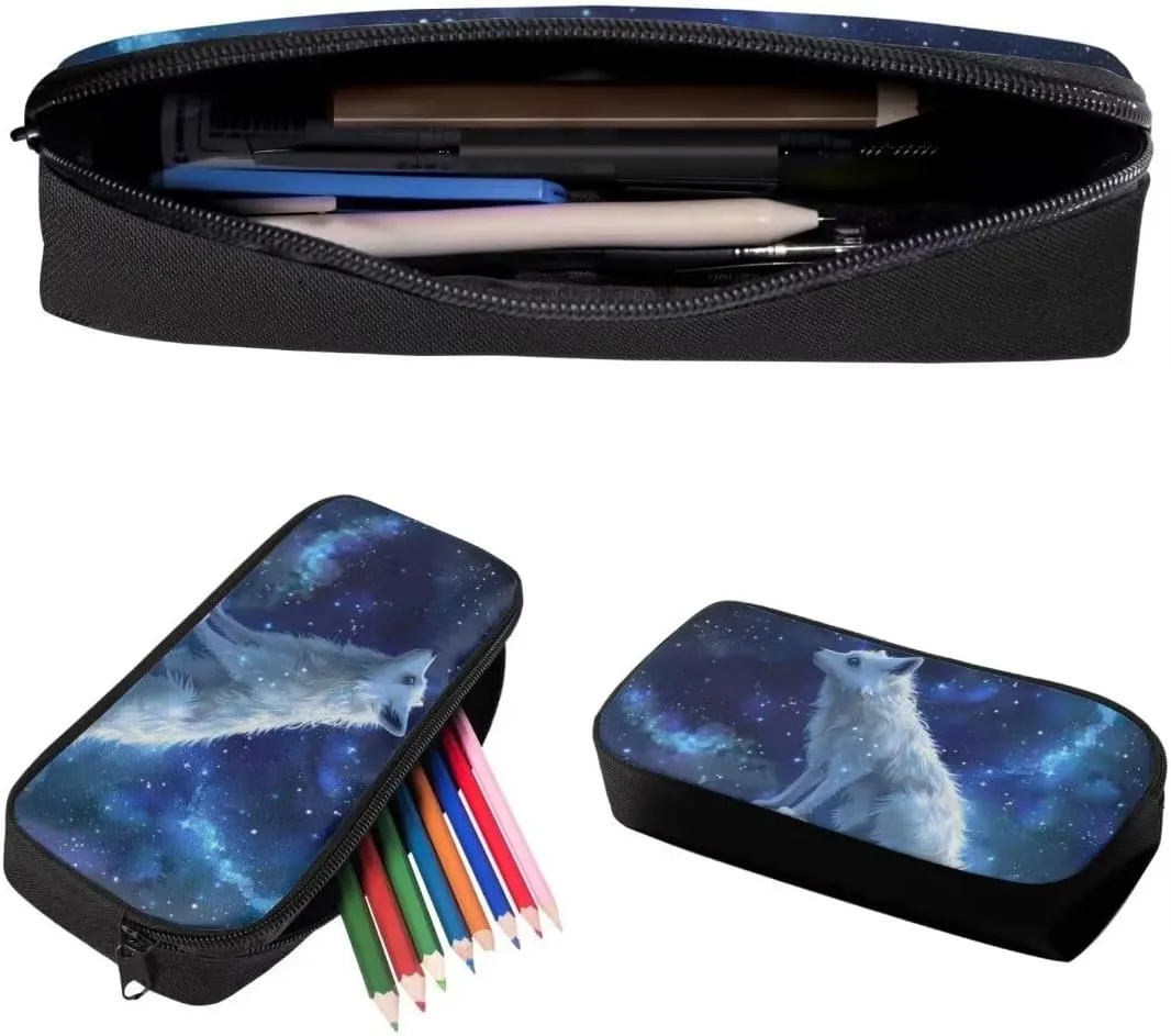3pcs Arctic Fox Backpack With Lunch Box Pencil Case Cool 17 Inch Large Durable Book Bag For Boys Girls Elementary School Bag