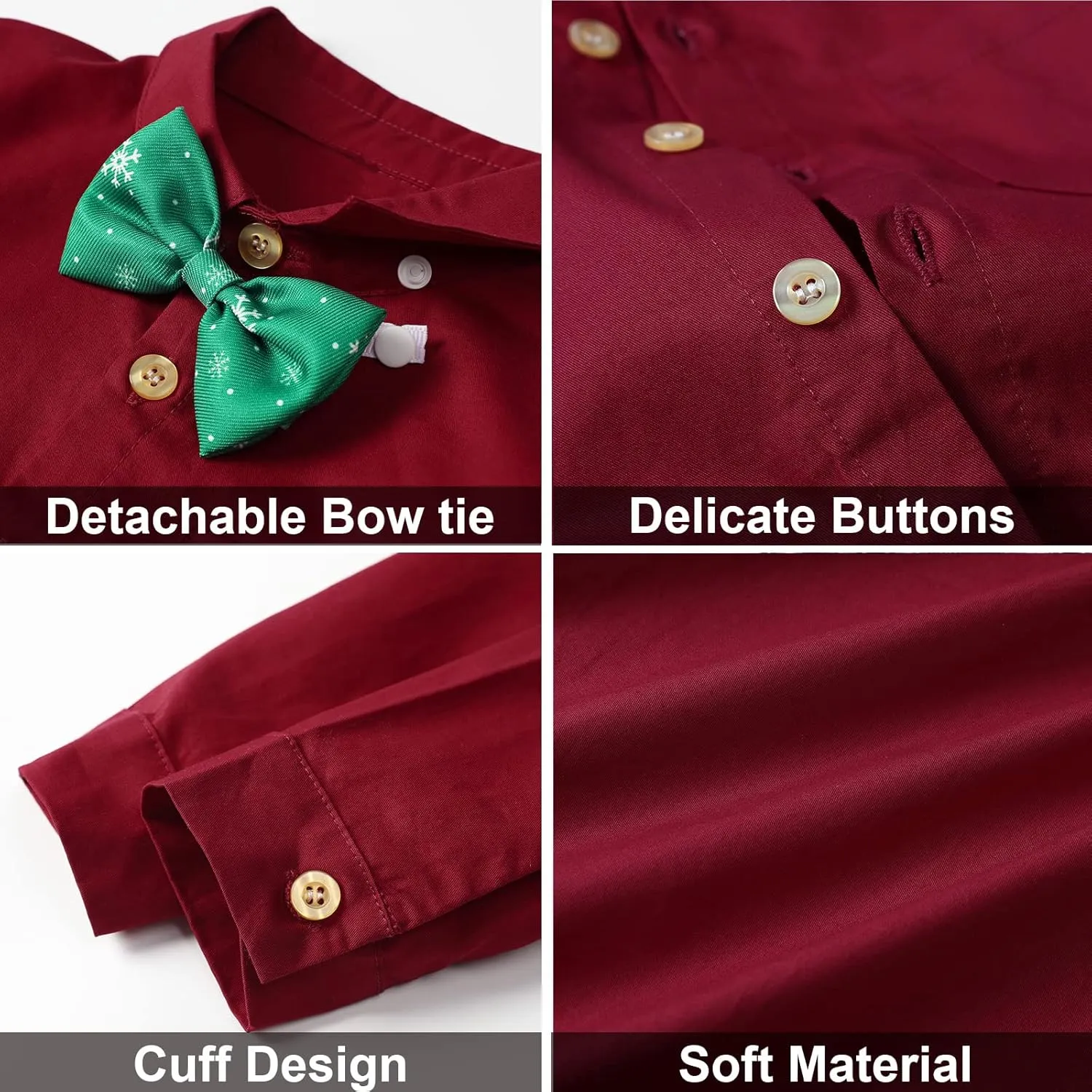 A&J DESIGN Toddler Suit Boys Baby Wedding Dress Clothes Kids Formal Outfit Set with Suspender