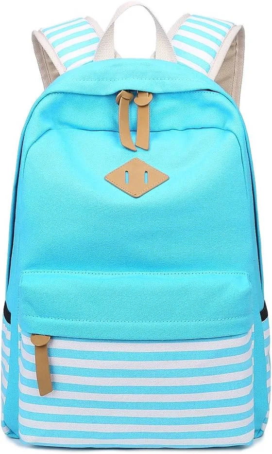 Abshoo Causal Canvas Stripe Backpack Cute Teen Backpacks For Girls School Bag