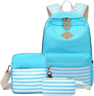 Abshoo Causal Canvas Stripe Backpack Cute Teen Backpacks For Girls School Bag
