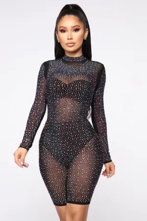 All Eyes On Me Romper - Black