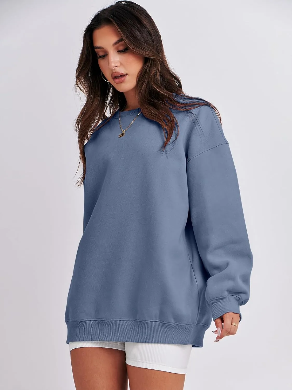 ANRABESS Oversized Sweatshirt for Women Crewneck Y2K Hoodies Fleece Casual Comfy Pullover Top Fall Outfits Clothes 2025