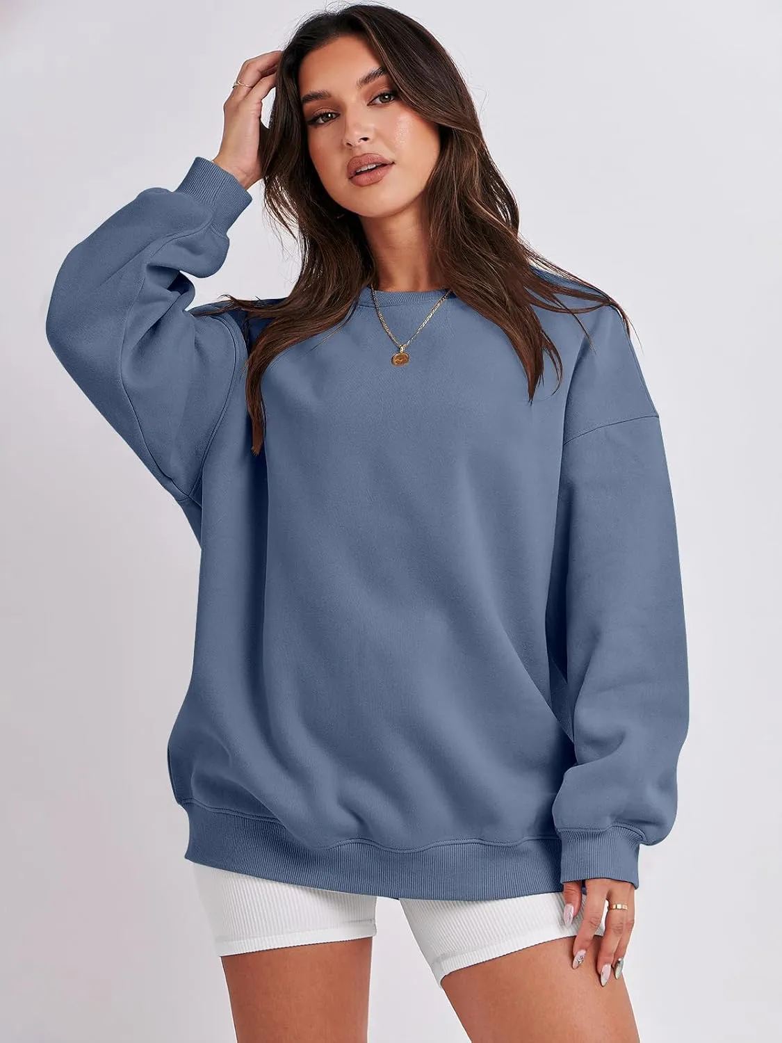 ANRABESS Oversized Sweatshirt for Women Crewneck Y2K Hoodies Fleece Casual Comfy Pullover Top Fall Outfits Clothes 2025