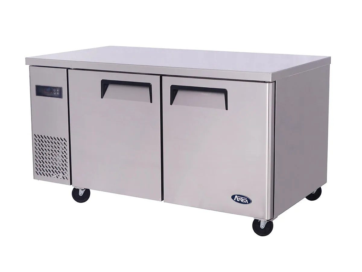 Atosa YPF9027GR 270 Ltr Two Door Prep Counter Freezer