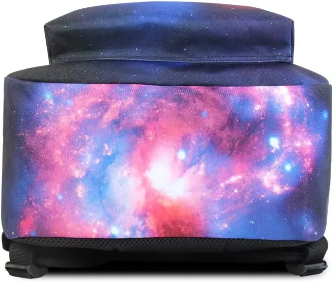 Backpack Cosmic Starry Sky 17 inch 3D Printed Leisure Schoolbag Girl Boy Black Hiking Day Bag Schoolbag (Starry sky)