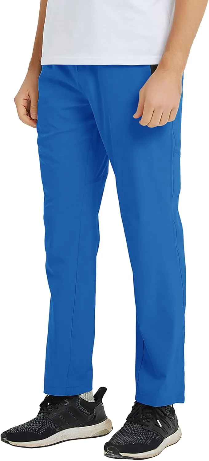 BASUDAM Men's Athletic Pants Thin Lightweight Quick Dry Zipper Pockets Outdoor Sports Pants for Running Jogging Hiking