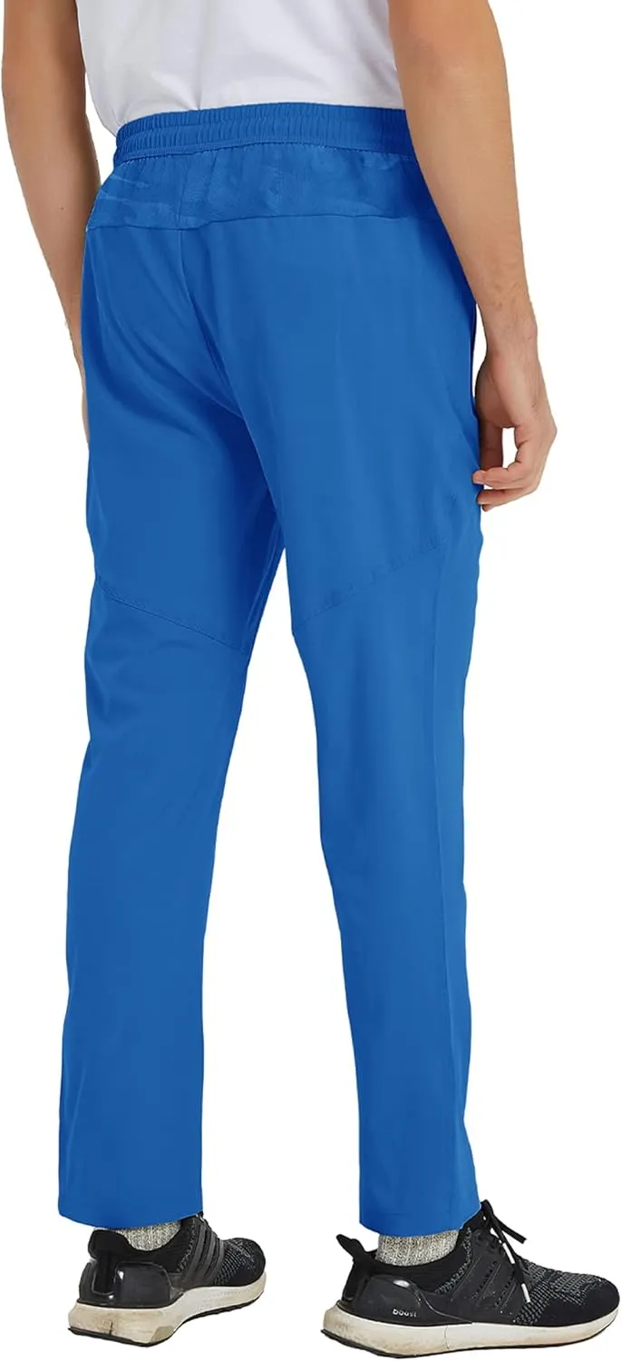 BASUDAM Men's Athletic Pants Thin Lightweight Quick Dry Zipper Pockets Outdoor Sports Pants for Running Jogging Hiking