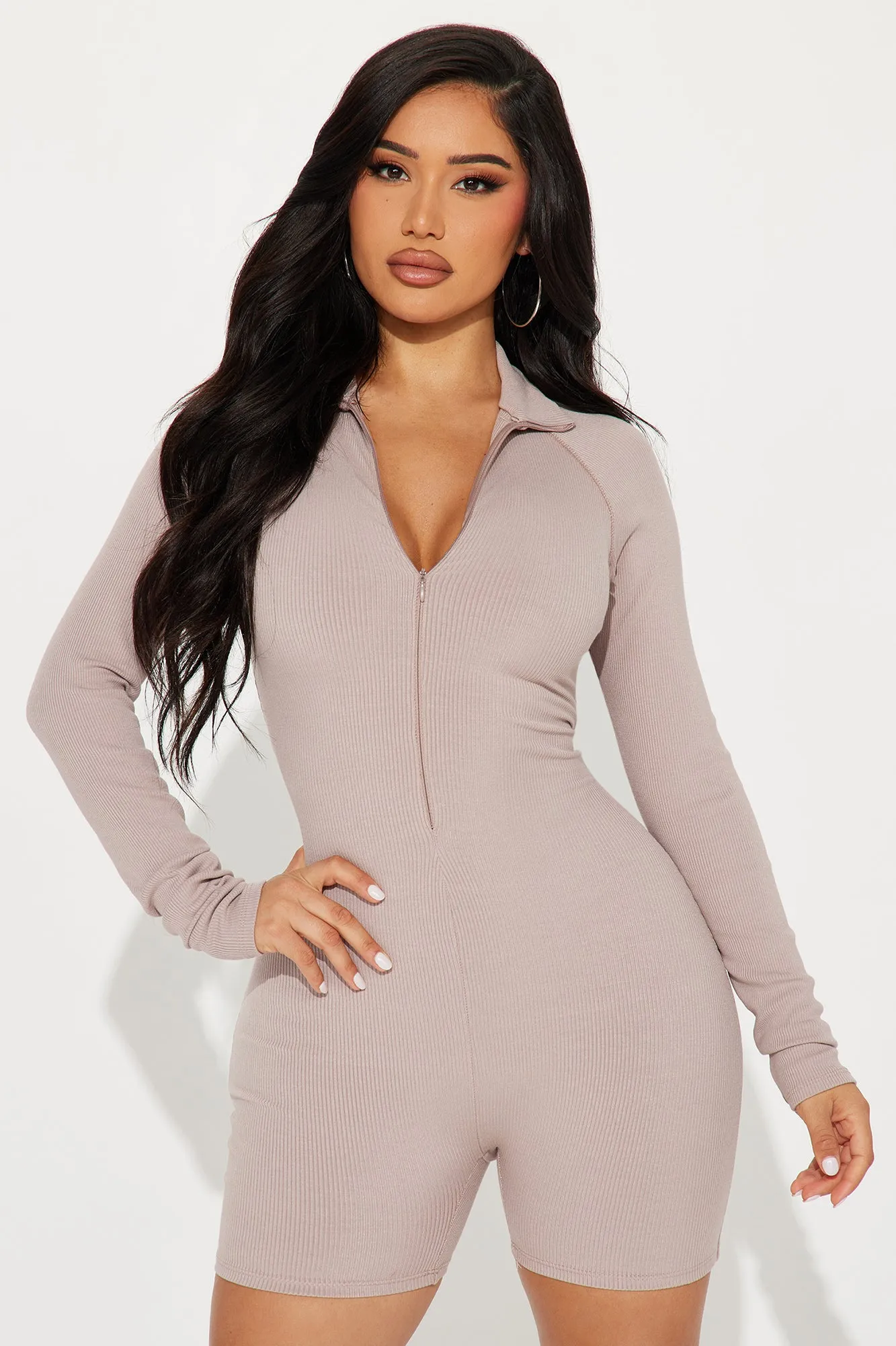 Bethany Snatched Romper - Sand