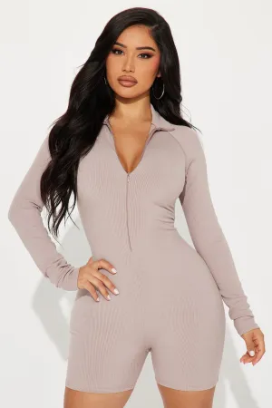 Bethany Snatched Romper - Sand