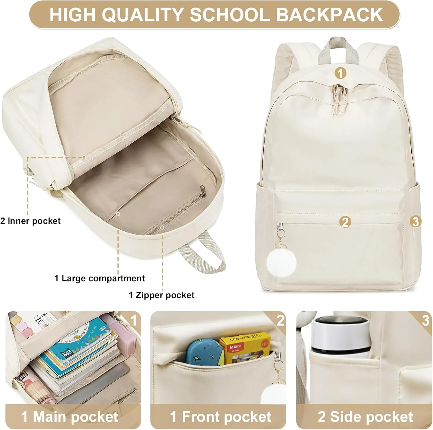 Bluboon Backpack for School Kids Backpack Girls Bookbag Laptop Backpack Gifts for Women