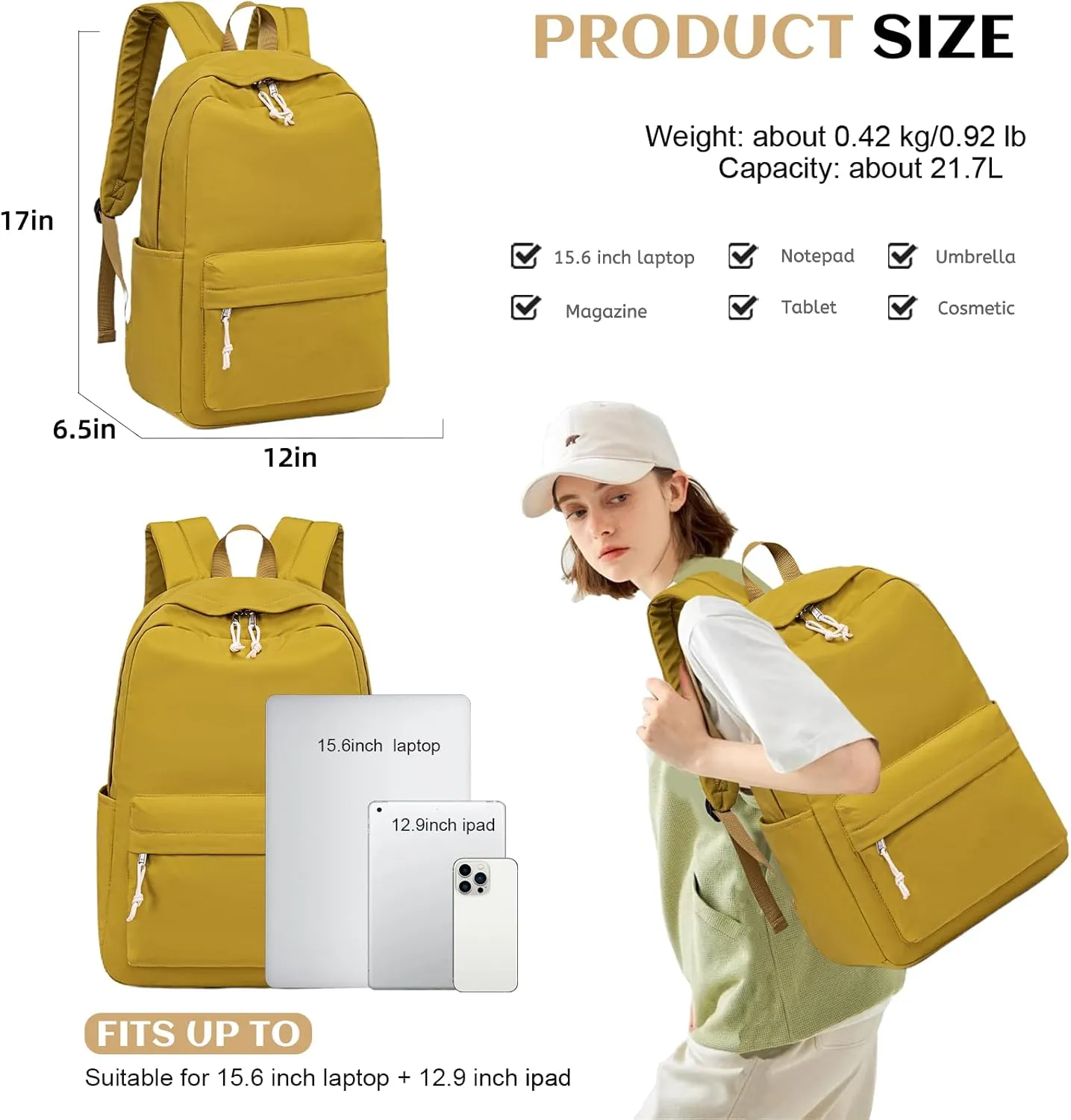 Bluboon Backpack for School Kids Backpack Girls Bookbag Laptop Backpack Gifts for Women