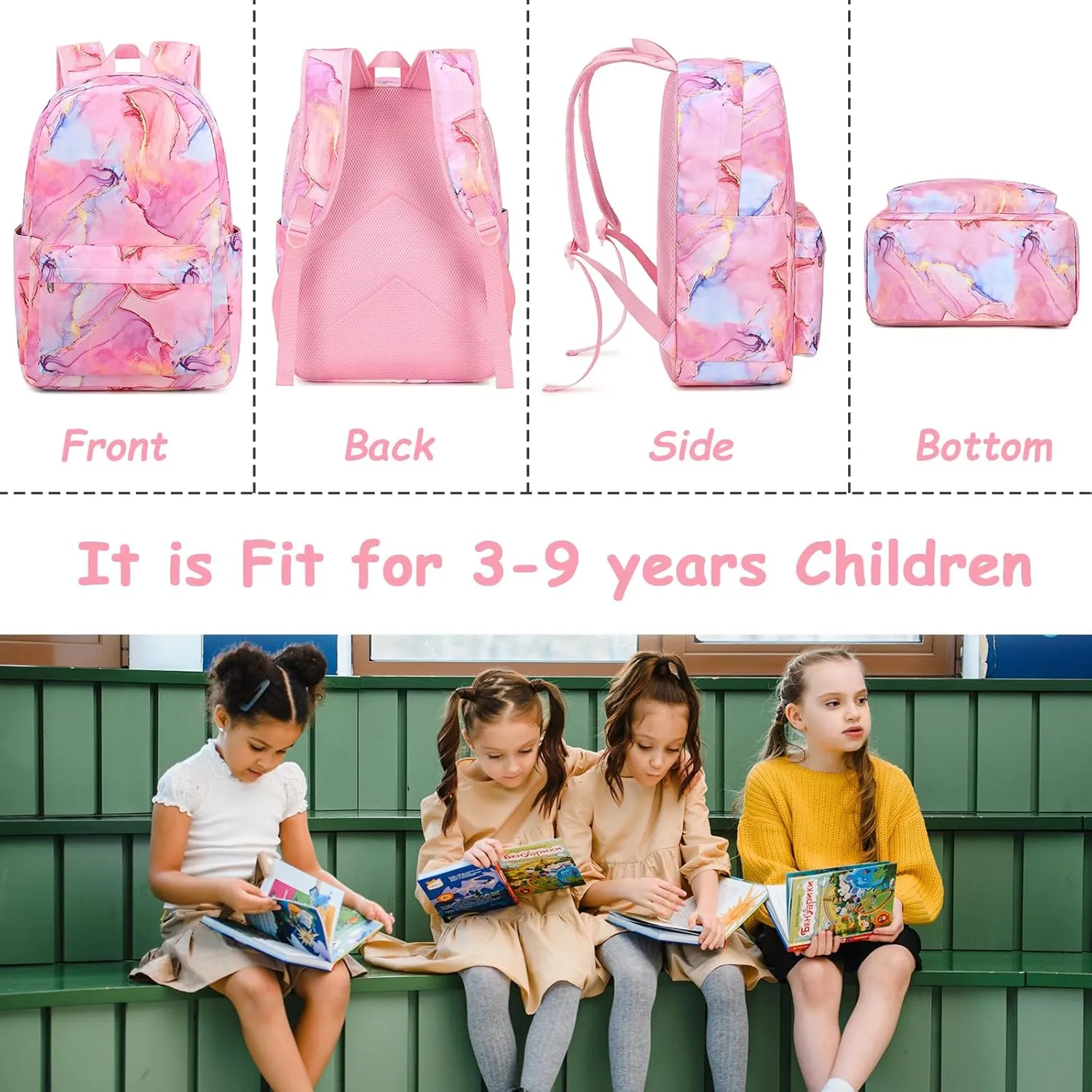 Bluboon School Backpack for Teen Girls Bookbags Elementary High School Corduroy Laptop Bags Women Travel Daypacks