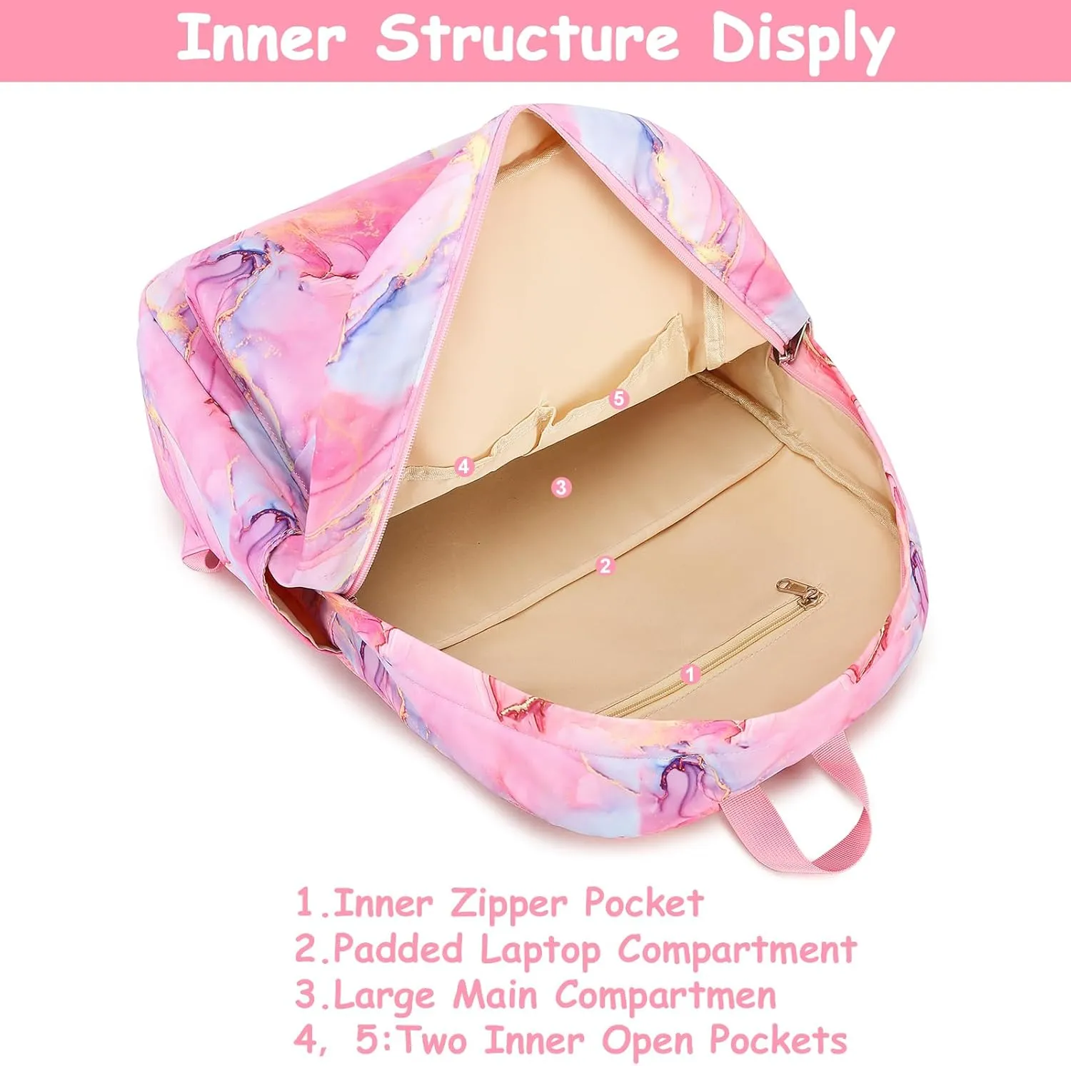 Bluboon School Backpack for Teen Girls Bookbags Elementary High School Corduroy Laptop Bags Women Travel Daypacks