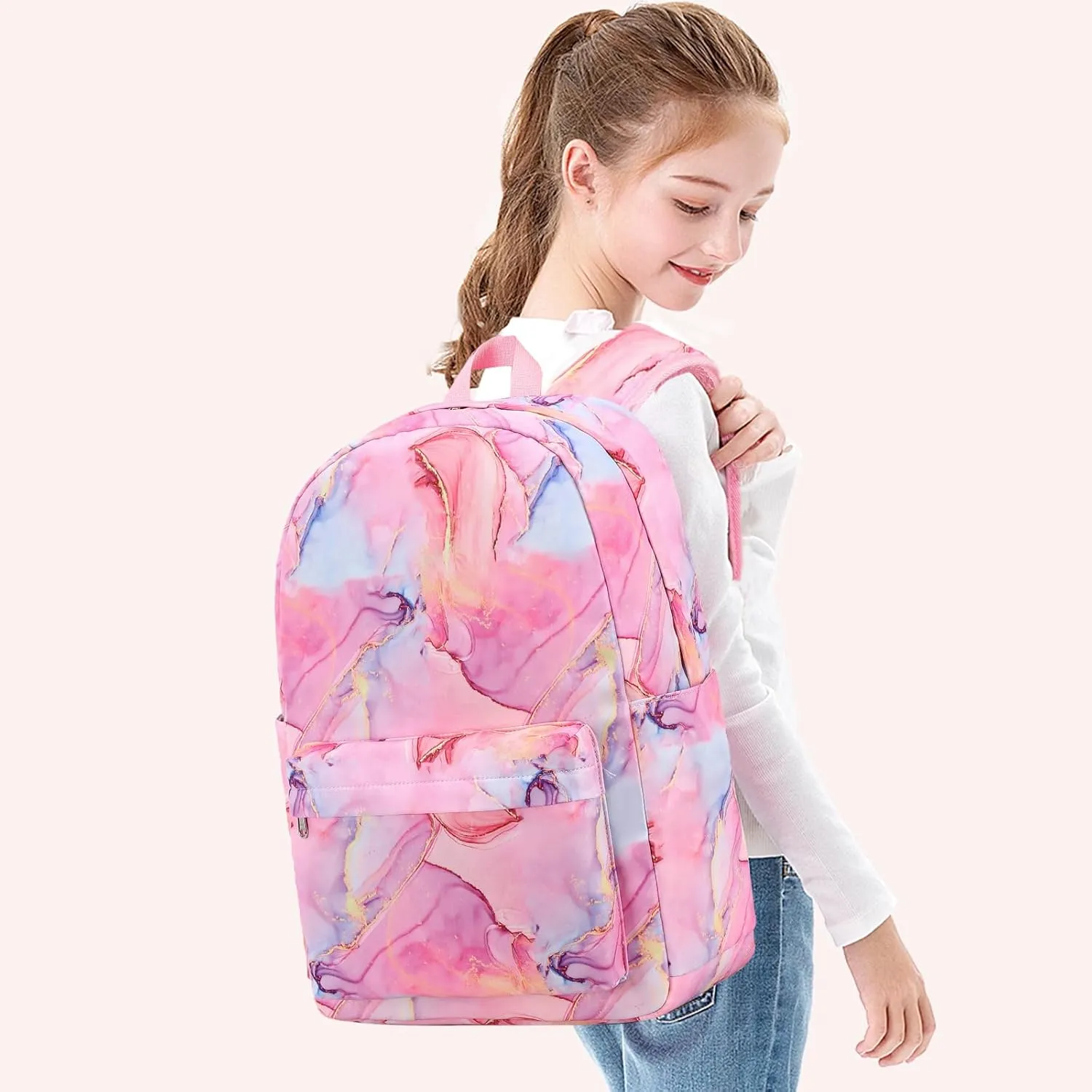 Bluboon School Backpack for Teen Girls Bookbags Elementary High School Corduroy Laptop Bags Women Travel Daypacks