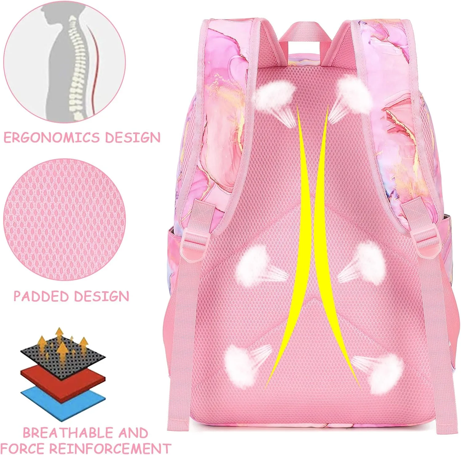 Bluboon School Backpack for Teen Girls Bookbags Elementary High School Corduroy Laptop Bags Women Travel Daypacks