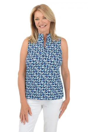 Blue Waves UPF50  Sleeveless Zip Top
