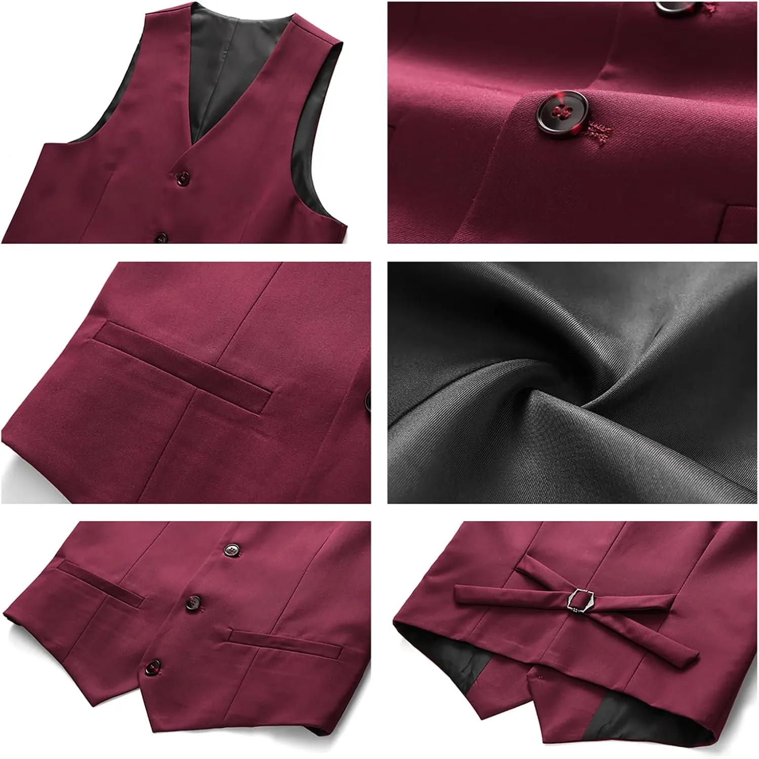Boys Vest Suits 2 Piece Outfit Tuxedo Set for Kids Size 4-14 Formal Suit for Boys with Vest and Pants Set Slim