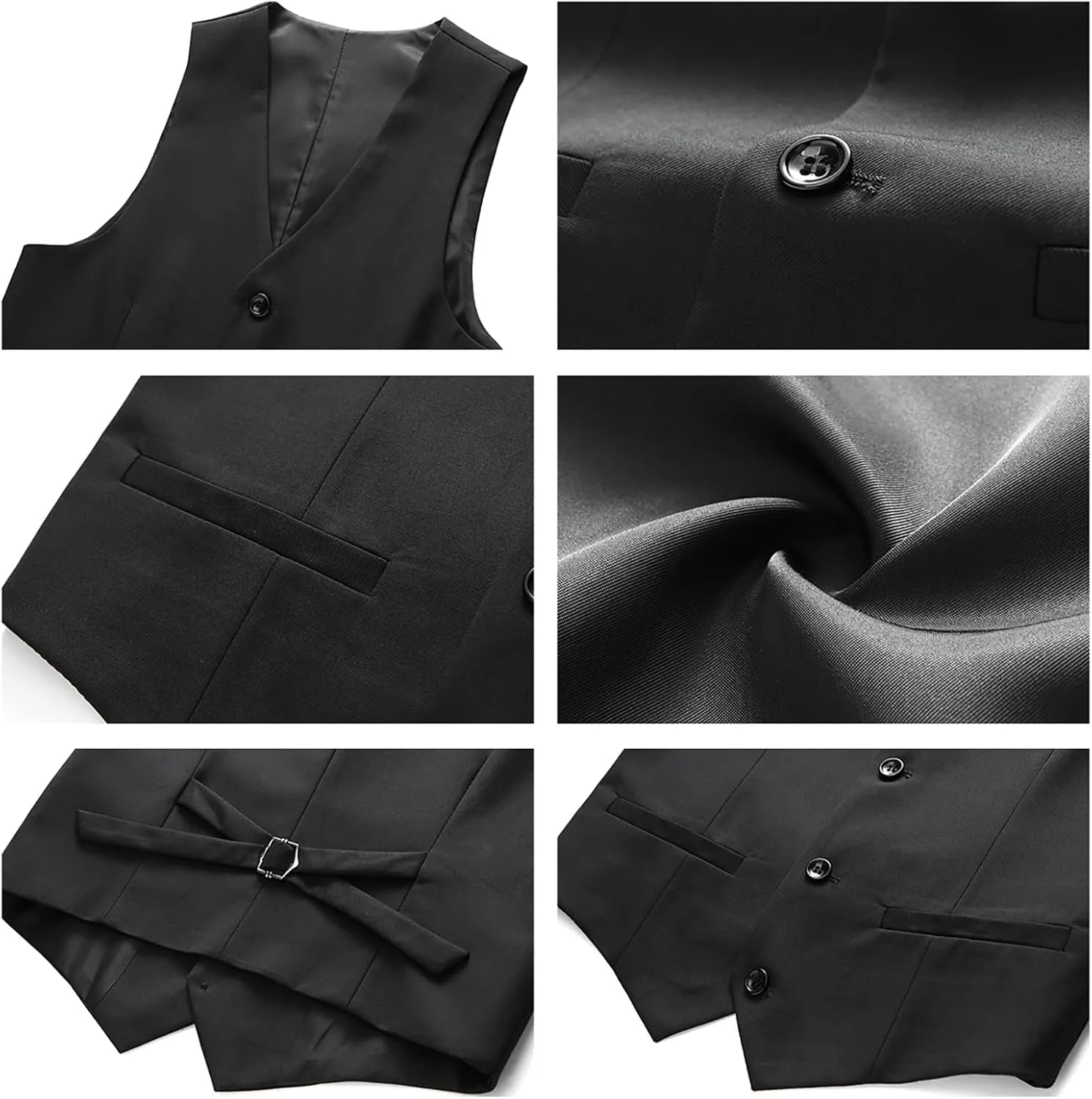 Boys Vest Suits 2 Piece Outfit Tuxedo Set for Kids Size 4-14 Formal Suit for Boys with Vest and Pants Set Slim