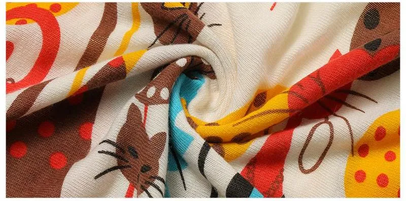 Cat Print Knitted Casual Pullover Sweater