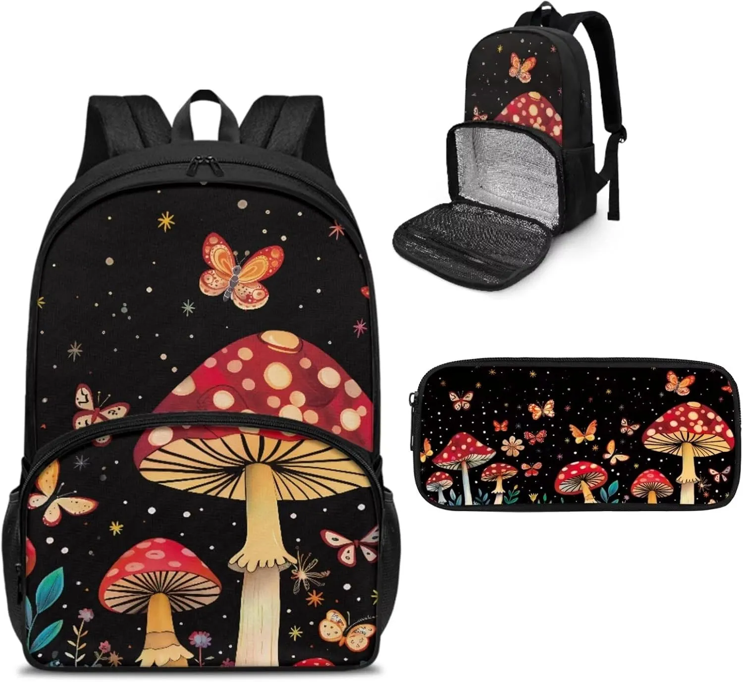 Corgi Dog Backpack for School Kids Back Pack Boys Pencil Case for Girls Bookbag Set Cooler Backpack Insulated Lunch Box Bag Kawaii Backpack for Kindergarten Preschool Elementary School Child