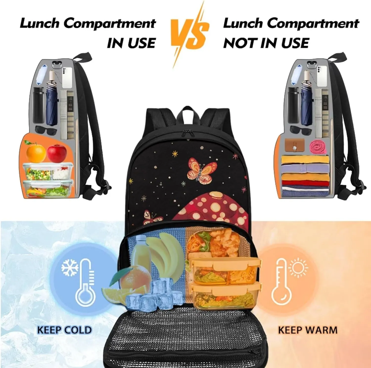 Corgi Dog Backpack for School Kids Back Pack Boys Pencil Case for Girls Bookbag Set Cooler Backpack Insulated Lunch Box Bag Kawaii Backpack for Kindergarten Preschool Elementary School Child