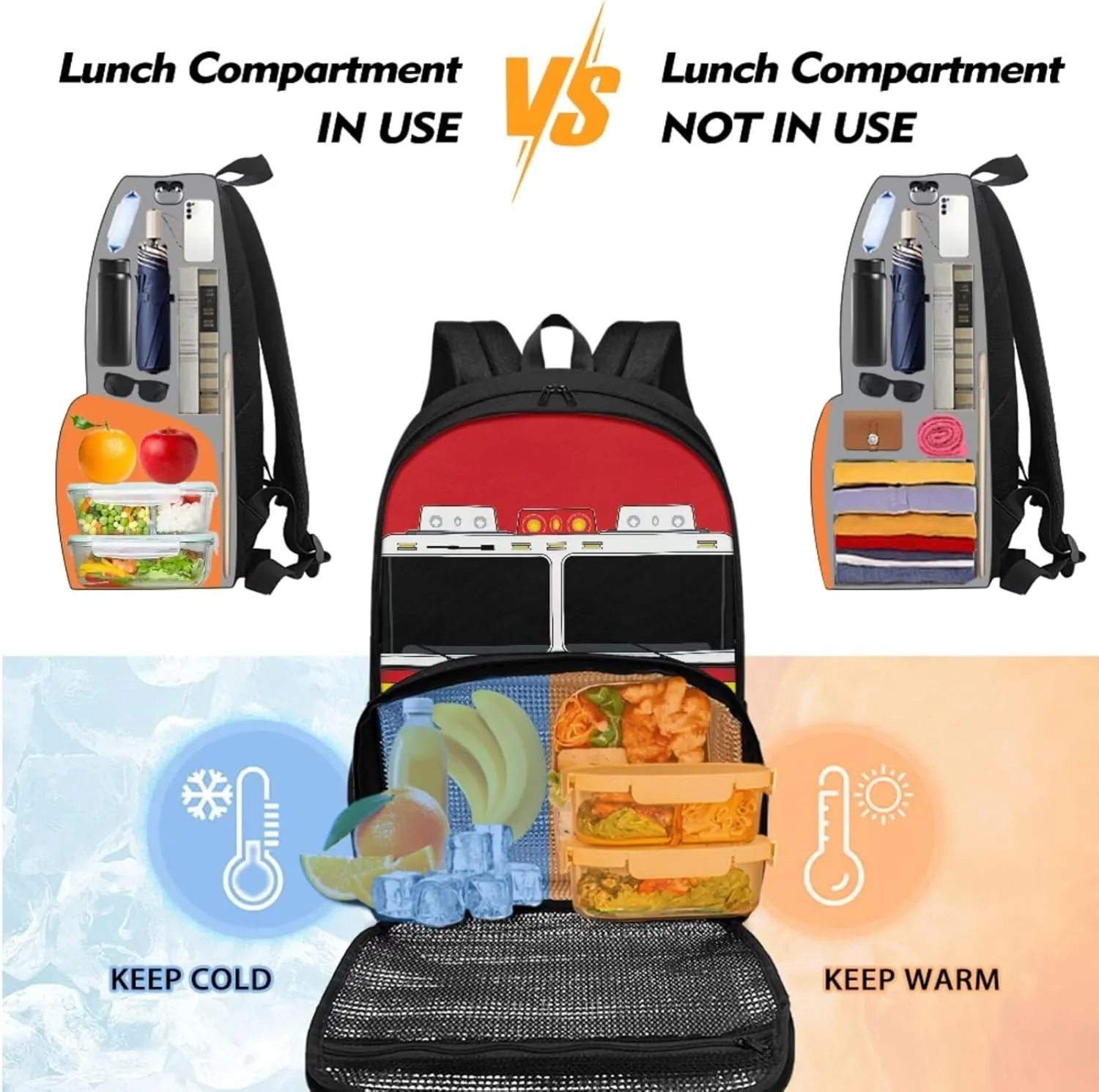 Cute Ambulance School Backpacks for Boys Girls School Bag Kids Book Bag Back to School Bookbags Large Rucksack Teens Schoolbags for Kindergarten Elementary Preschool