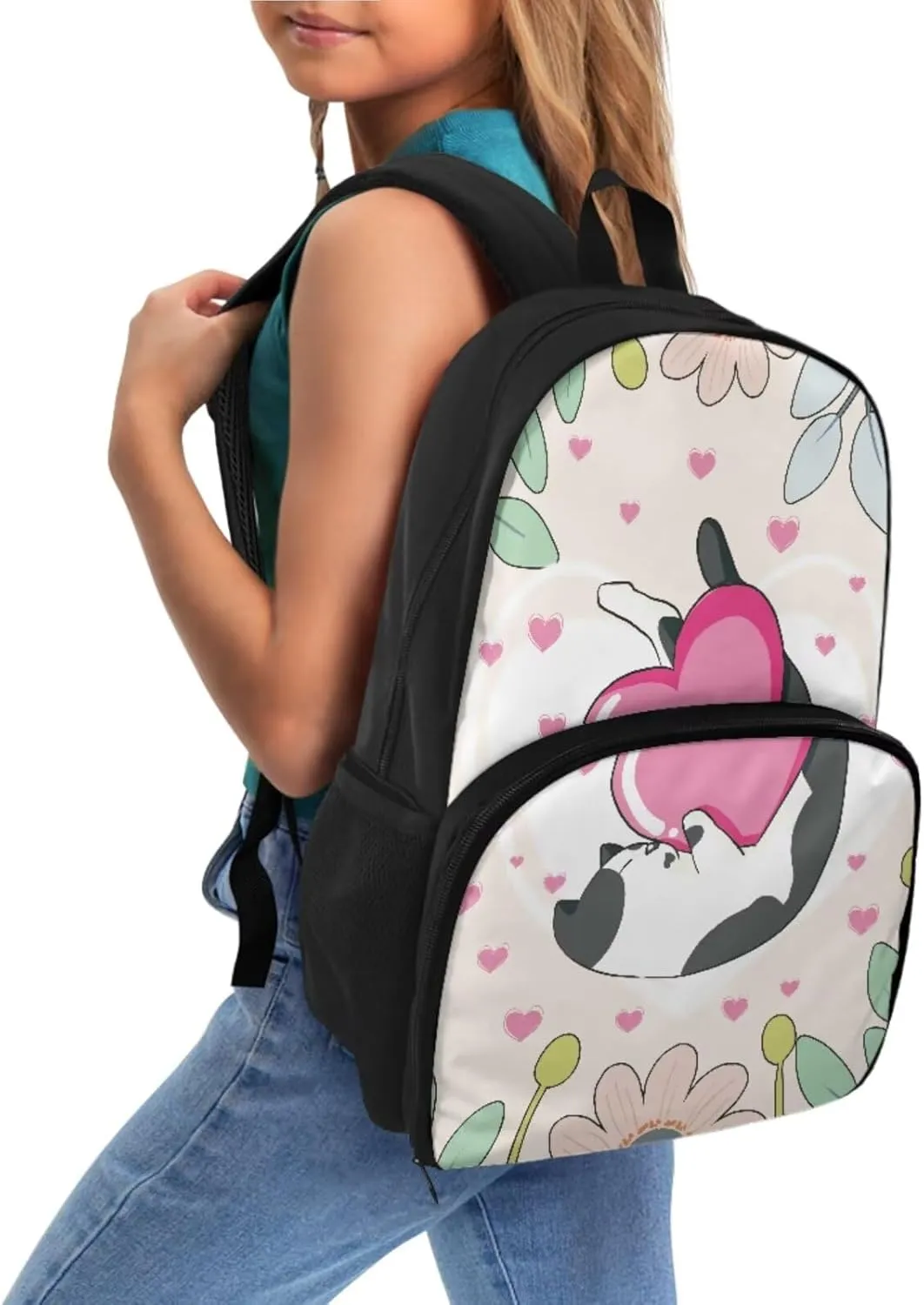 Cute Cat Backpack for Girls Pencil Case Insulated Cooler Backpack with Lunch Box for Kids Boys Backpacks School Bookbag for Preschool Elementary Middle School