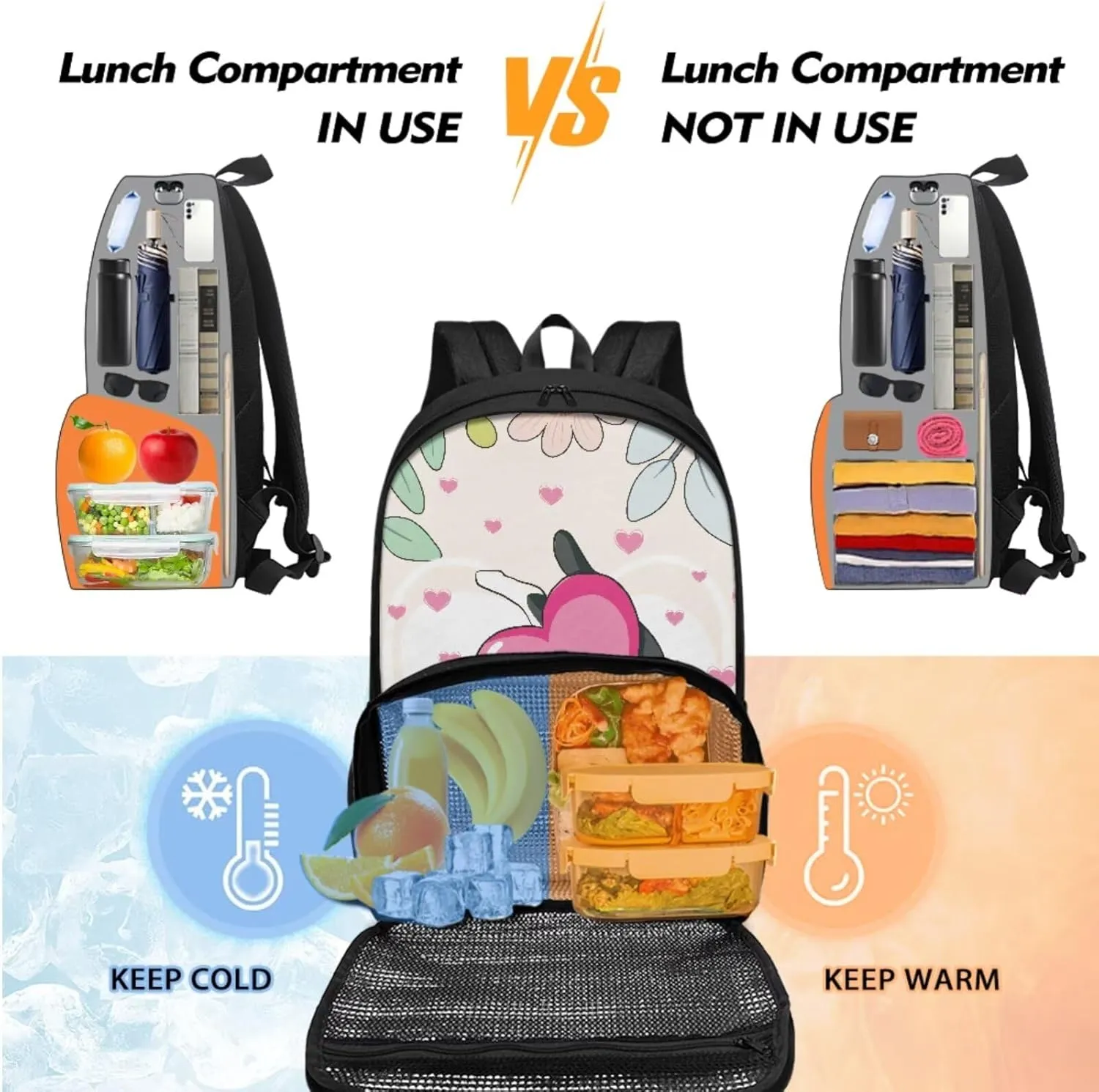 Cute Cat Backpack for Girls Pencil Case Insulated Cooler Backpack with Lunch Box for Kids Boys Backpacks School Bookbag for Preschool Elementary Middle School