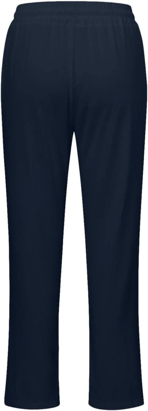 DASAYO Linen Pants Women Drawstring Elastic Waist Straight Leg Trousers Ladies Lightweight Casual Summmer Pants with Pockets