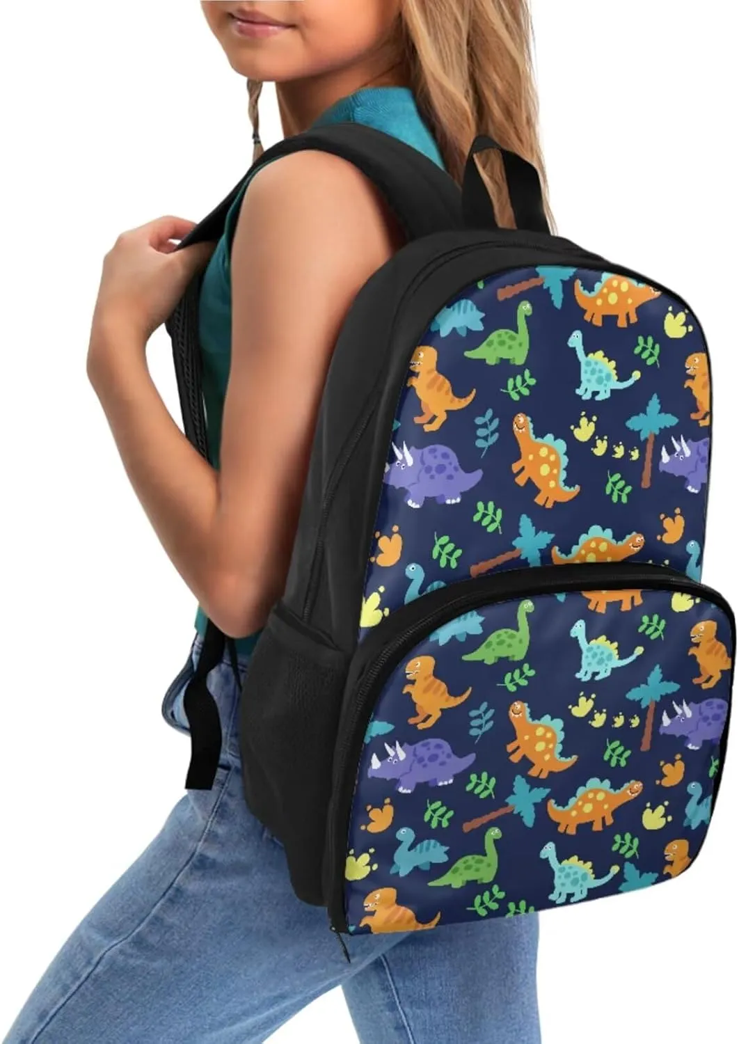 Dinosaur Backpack and Lunch Box Set Boys Pencil Case Lunch Backpack Cooler Backpack Insulated Waterproof School Bag for Middle High School Bookbag