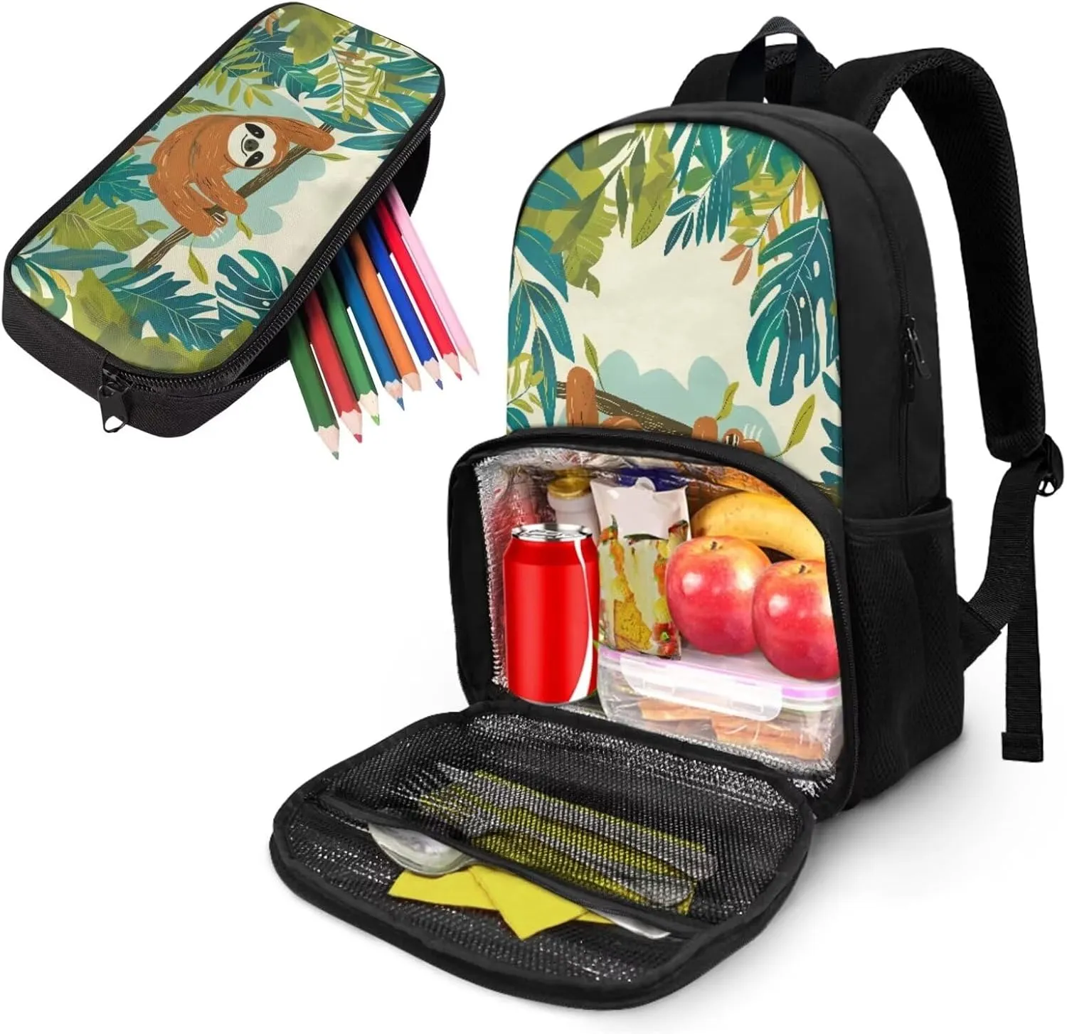 Dinosaur Backpack for Kids Toddler Backpack for Boys Backpacks for Elementary with Lunch Box Compartment Pencil Case Cooler Backpack Set
