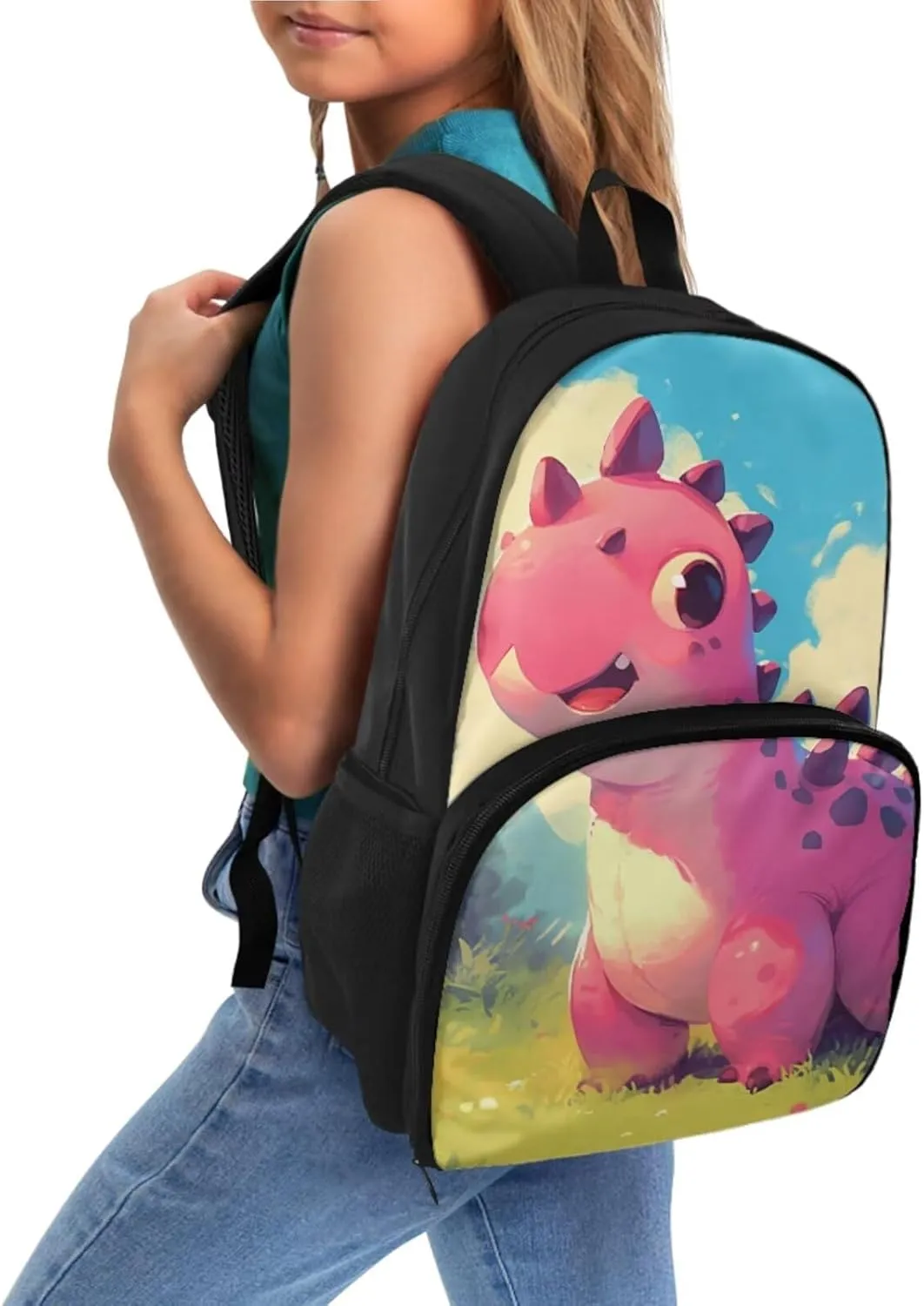 Dinosaur Backpack Toddler Boy Bookbag with Lunch Box Compartment Preschool Elementary Kindergarten Backpack for Girls Book Bag Set Kawaii Pencil Box for Boys School Bag