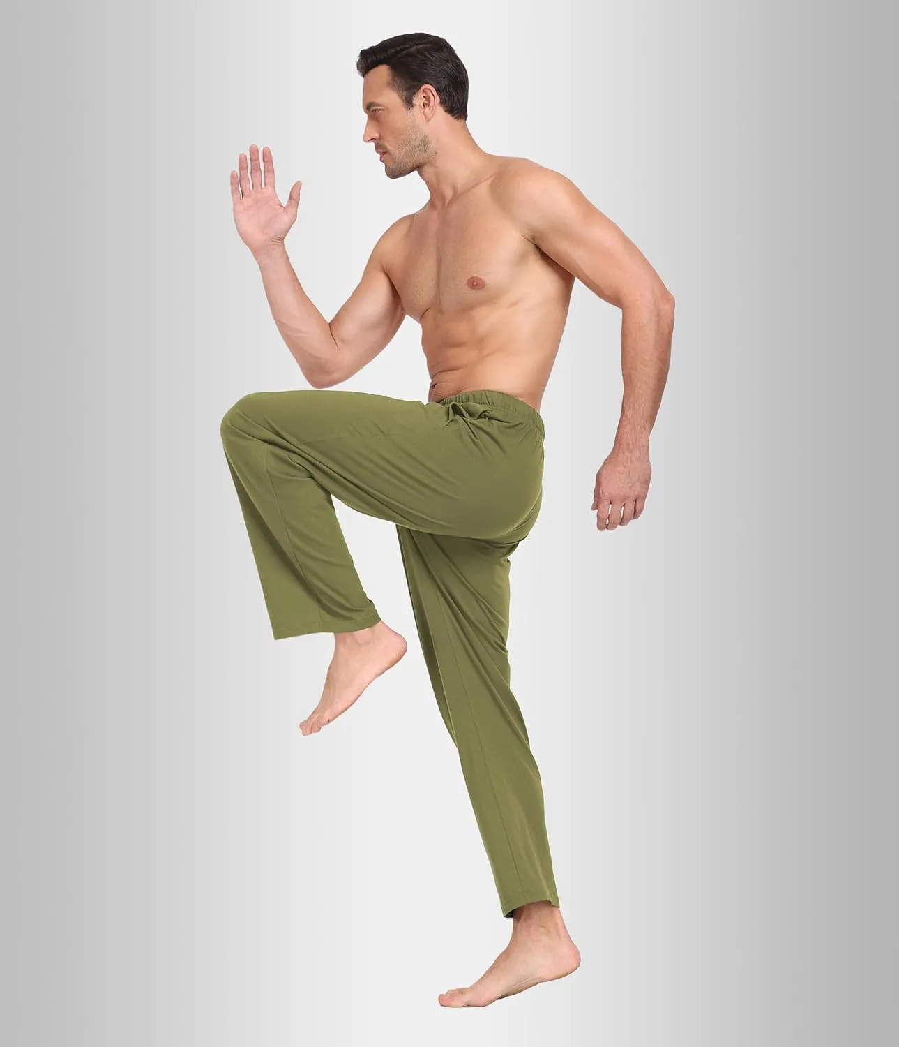 EA'S SECRET Men's Pajama Pants Lightweight Rayon Made From Bamboo Pants for Mens Summer Lounge Sweatpants with Pockets