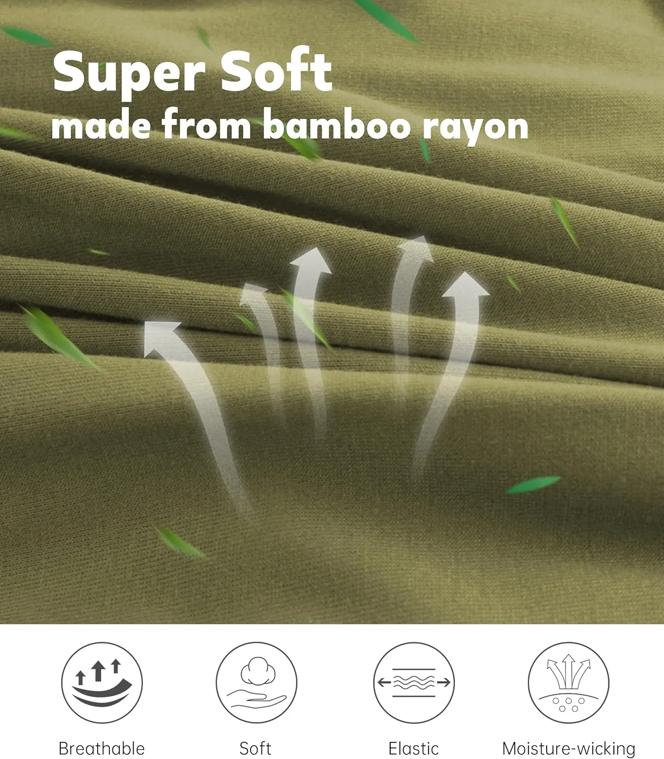 EA'S SECRET Men's Pajama Pants Lightweight Rayon Made From Bamboo Pants for Mens Summer Lounge Sweatpants with Pockets