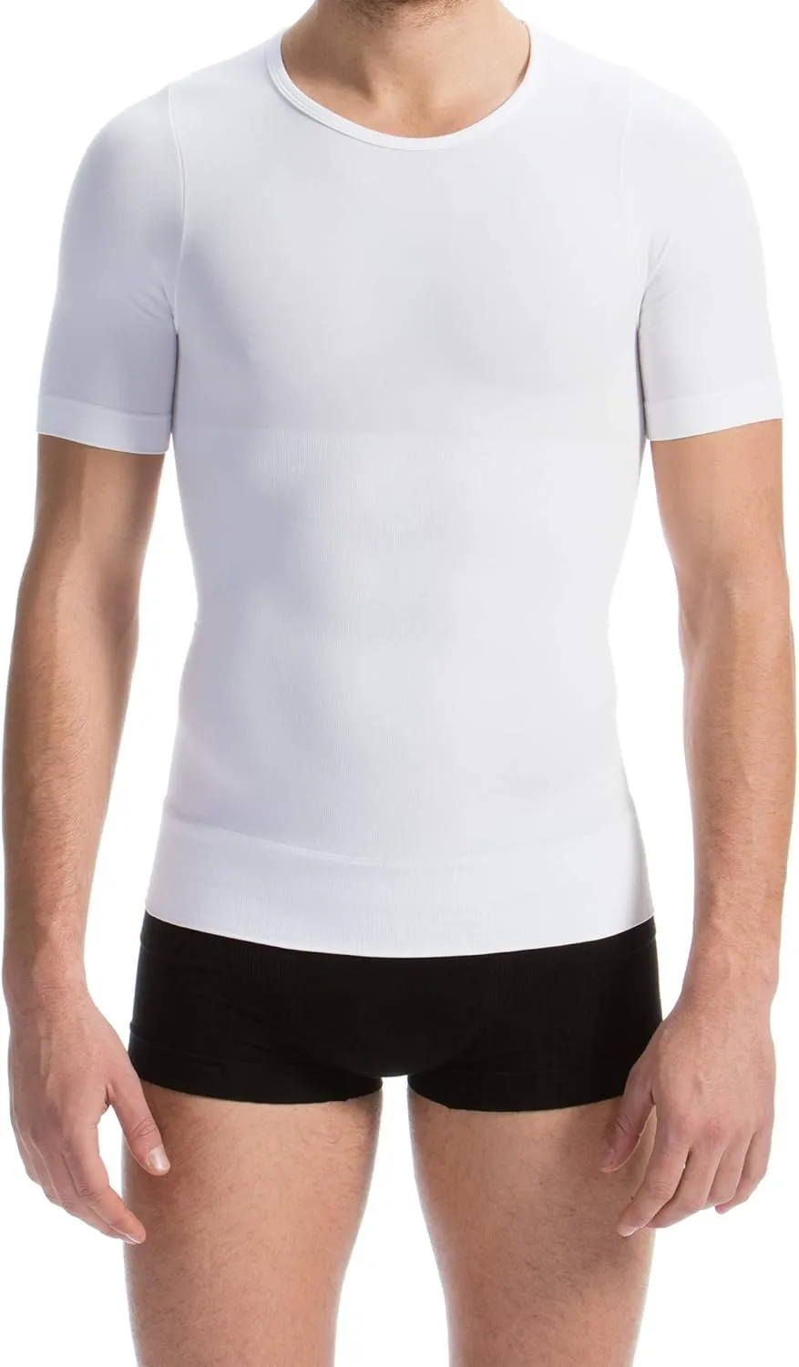 Farmacell Short Sleeve Compression Shirt Men Made in Italy - Seamless Shapewear Tummy Control - T Shirt Body Shaper - 419