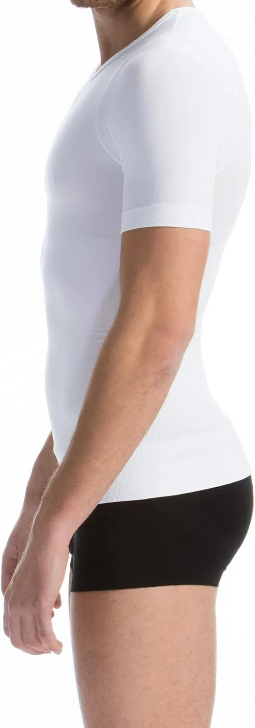 Farmacell Short Sleeve Compression Shirt Men Made in Italy - Seamless Shapewear Tummy Control - T Shirt Body Shaper - 419