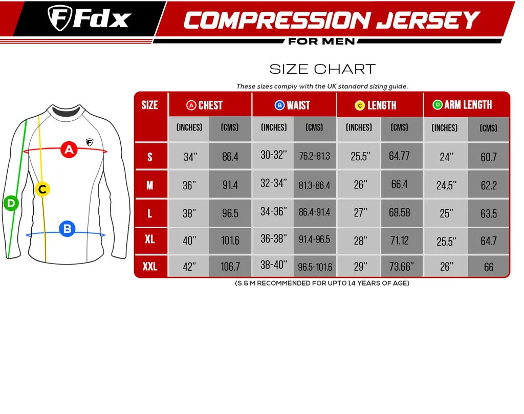 Fdx Inorex Blue Men's Thermal Winter Base Layer Compression Top