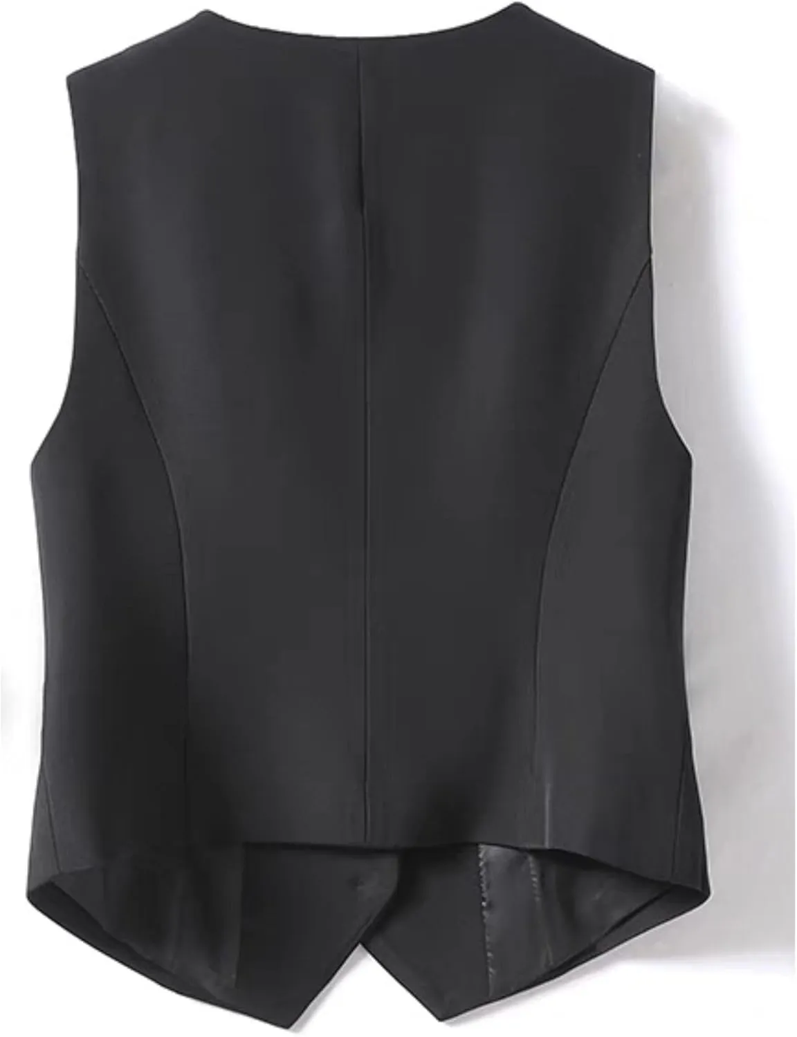FindThy Women's Waistcoat Vest V Neck Button Down Fashion Dressy Blazer Jacket