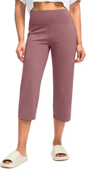 G Gradual Capri Pants for Women High Waist Workout Yoga Pants with Pockets Tummy Control Leggings Crop Straight