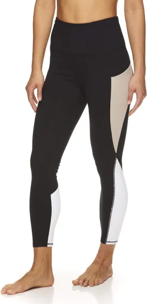 Gaiam Women's High Waisted Capri Yoga Pants - High Rise Compression Workout Leggings - Athletic Gym Tights - Black (Tap Shoe), X-Small