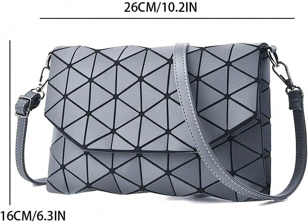 Geometric Lattice Top-handle Handbag for Women Matte Tote Purse Handbags Geometry Shoulder Bag