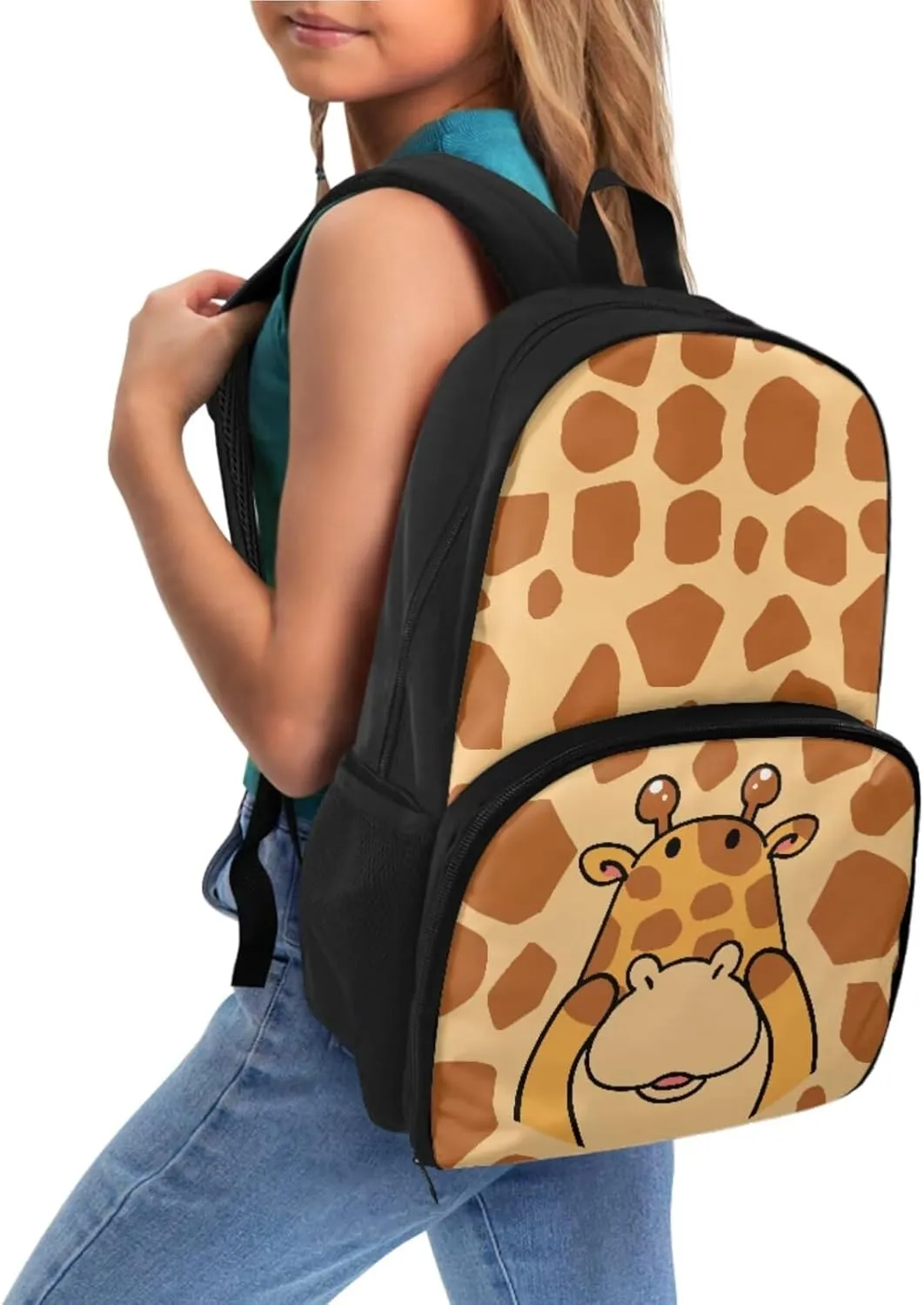 Giraffe Backpacks for School Lunch Bag Cooler Backpack School Bookbag with Insulated Cooler Compartment, Laptop Backpack for Preschool Elementary Kindergarten School