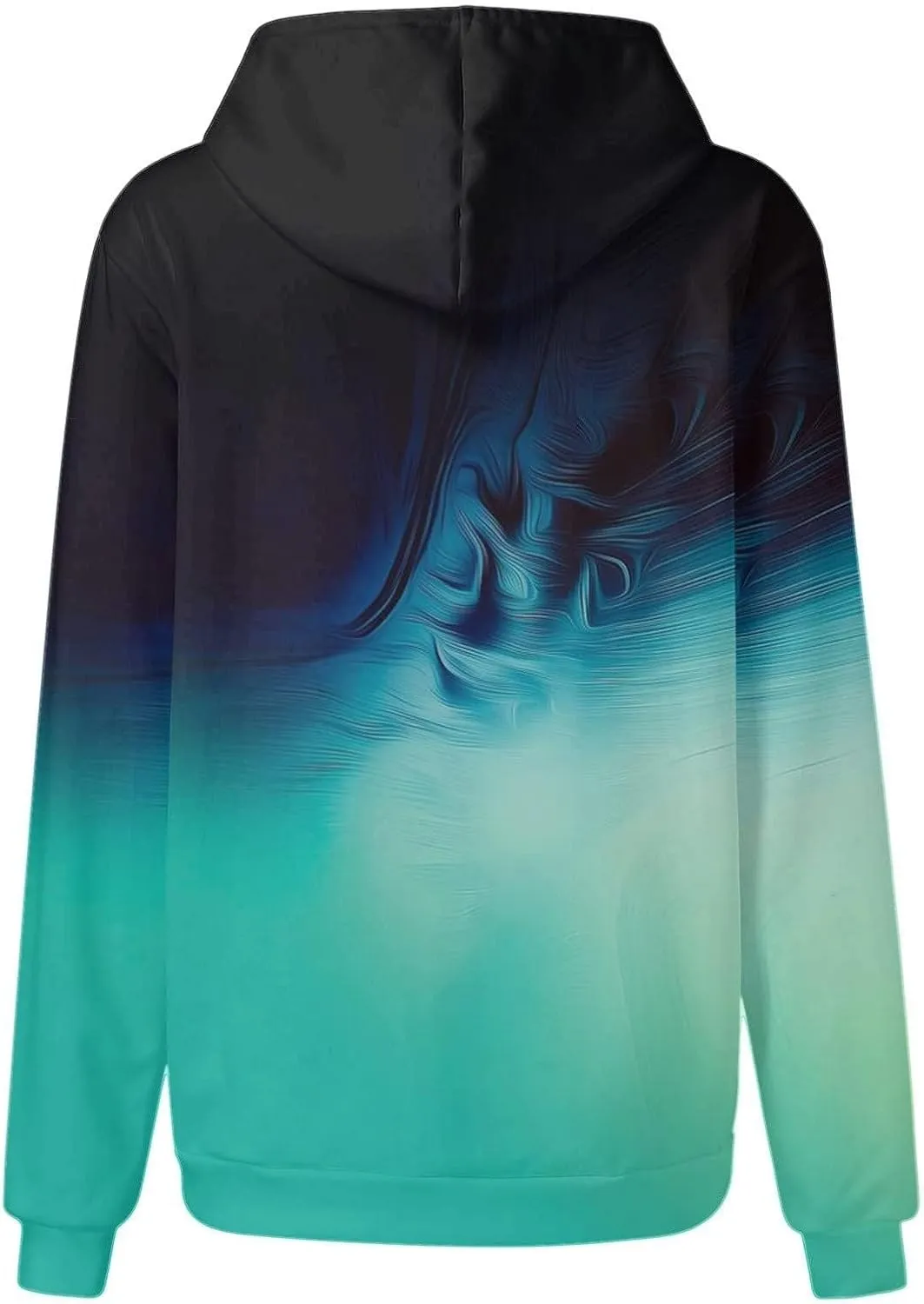 Gradient Oversized Sweatshirts for Women Loose Fit Casual Y2k Hoodies Long Sleeve Hooded Sweatshirt Trendy Pullover