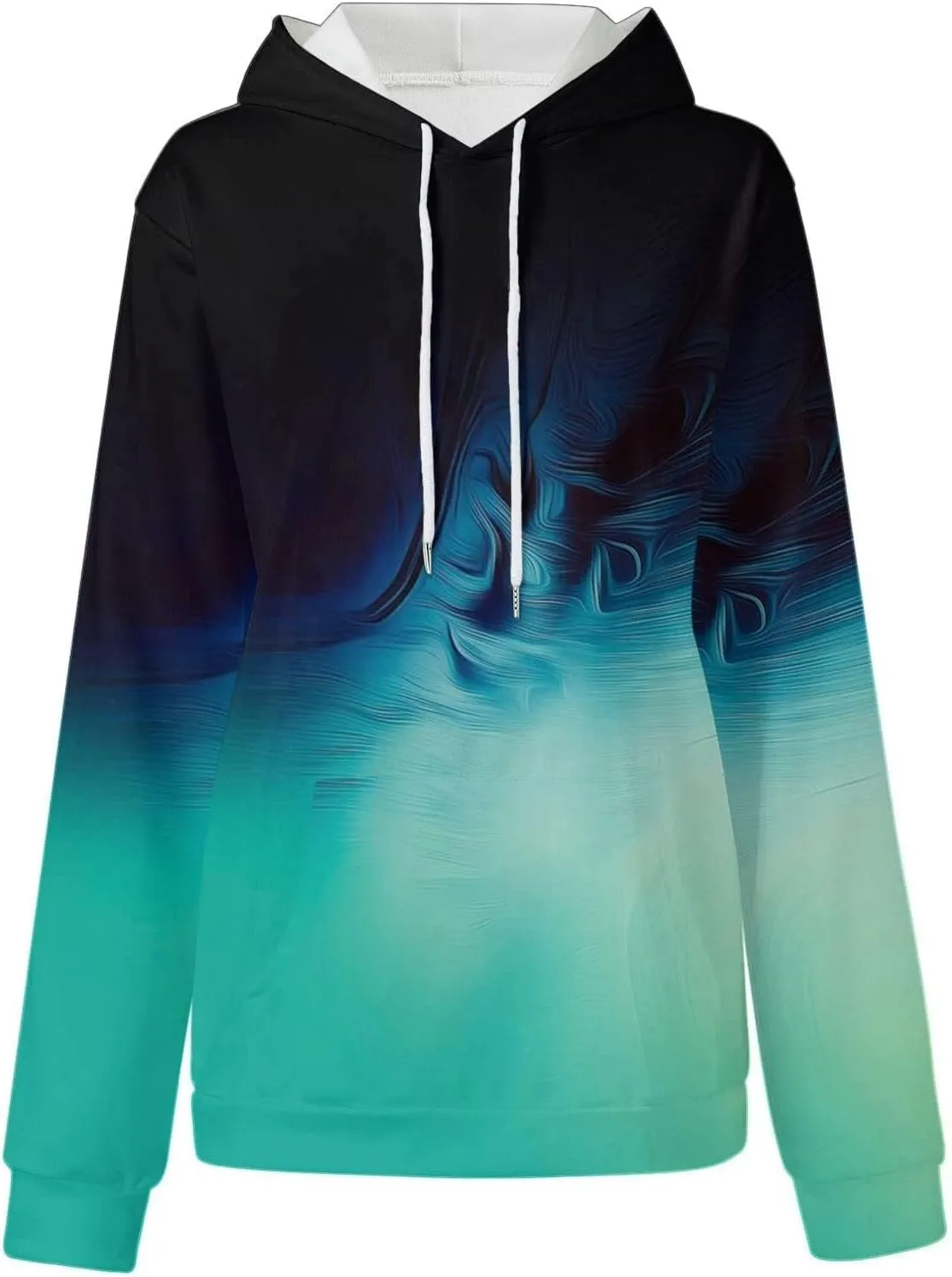 Gradient Oversized Sweatshirts for Women Loose Fit Casual Y2k Hoodies Long Sleeve Hooded Sweatshirt Trendy Pullover