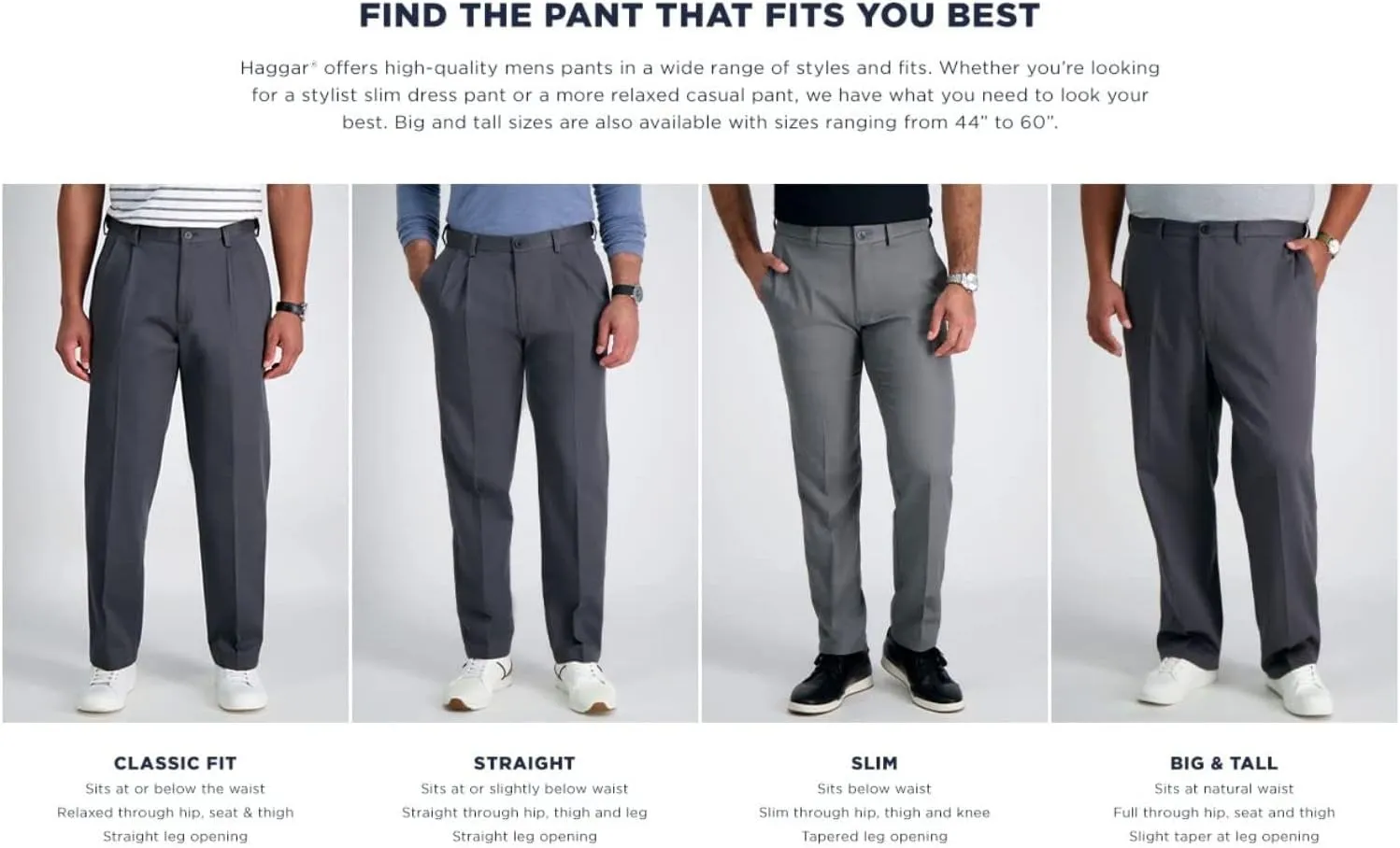 Haggar Men's The Active Series Big and Tall Straight Fit Stretch Pants