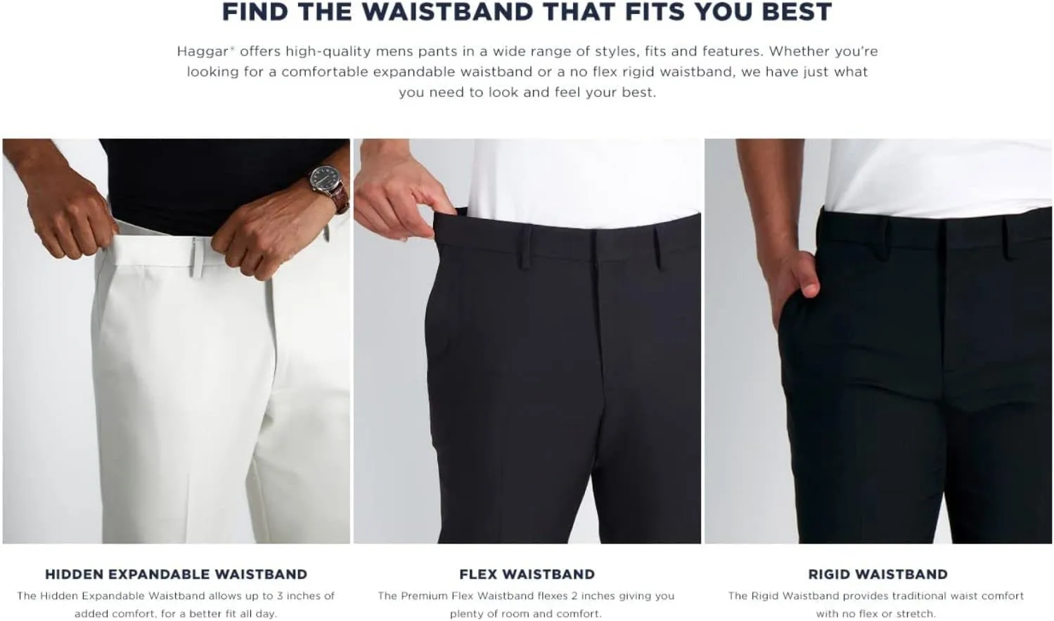 Haggar Men's The Active Series Big and Tall Straight Fit Stretch Pants