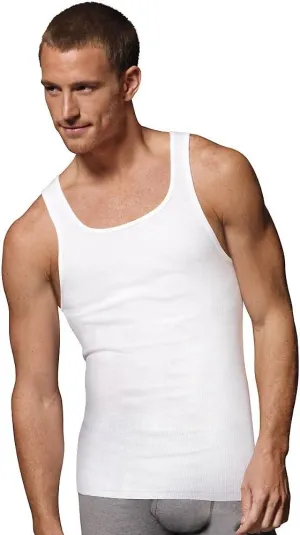 Hanes Men?s 12Pack White A-Shirts Tagless Undershirts Tanks Tank Tops L