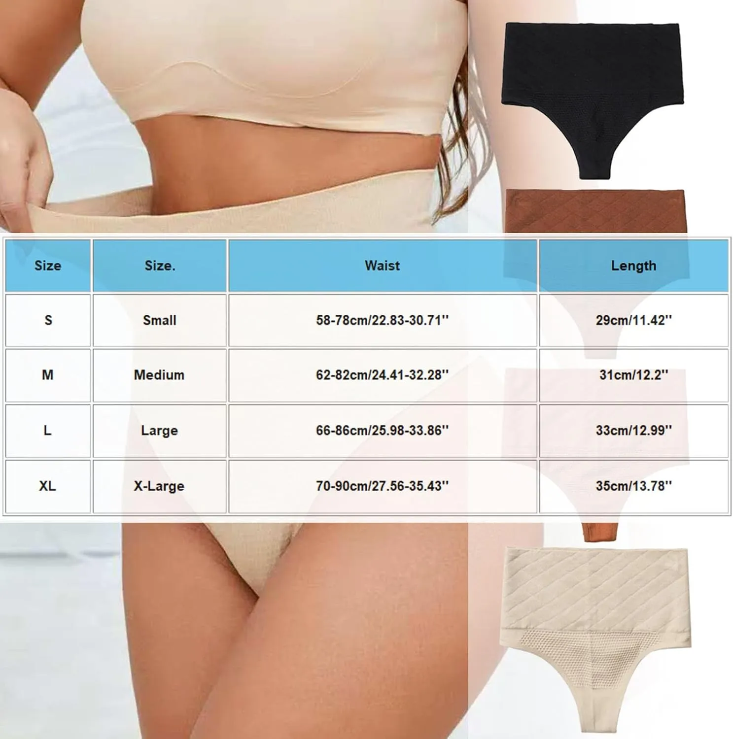 HGps8w Women's Seamless Underwear High Waisted Shapewear Panties Sexy Cheeky Full Coverage No Show Briefs