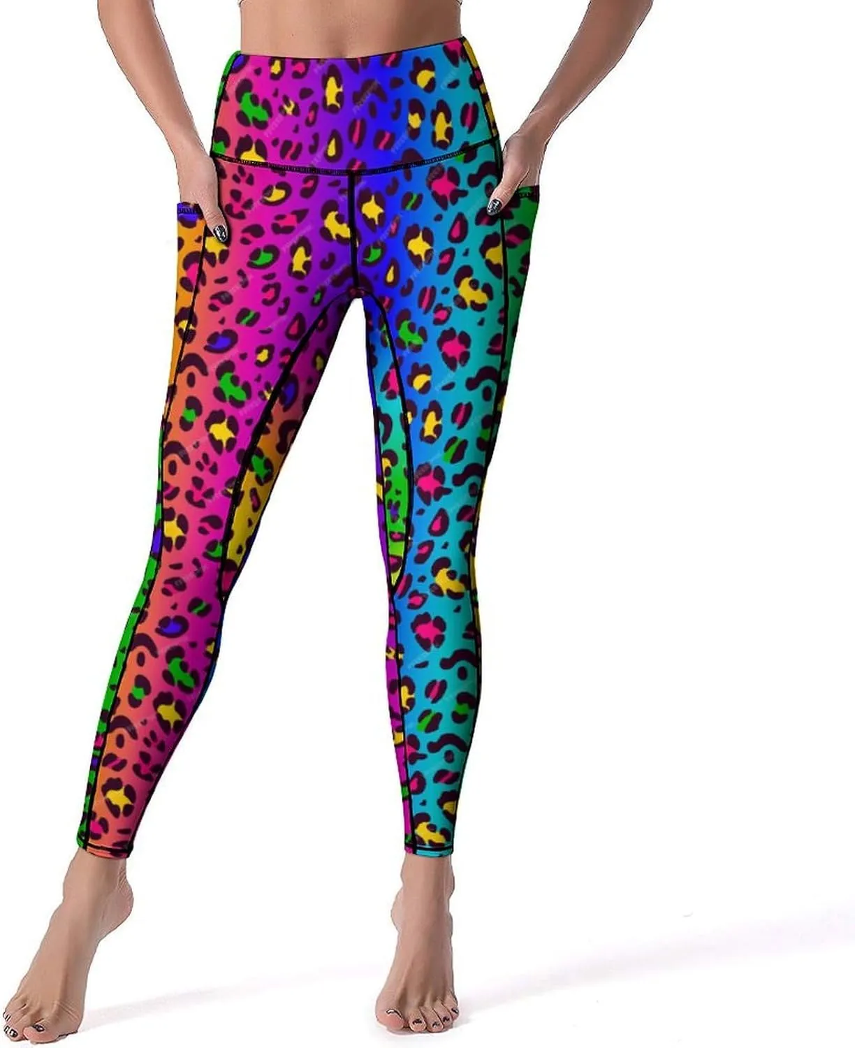 High Waisted Exercise Yoga Pants for Women Running Sports Workout Yoga Leggings with Pockets